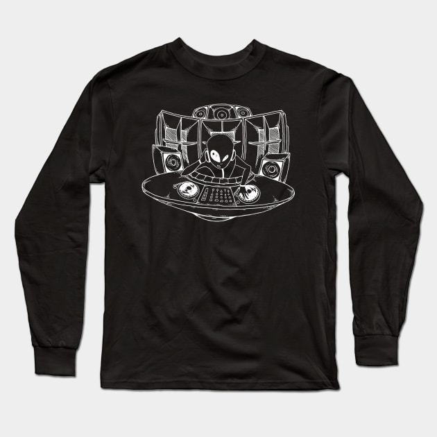 DJ Alien Long Sleeve T-Shirt by T-Shirt Dealer